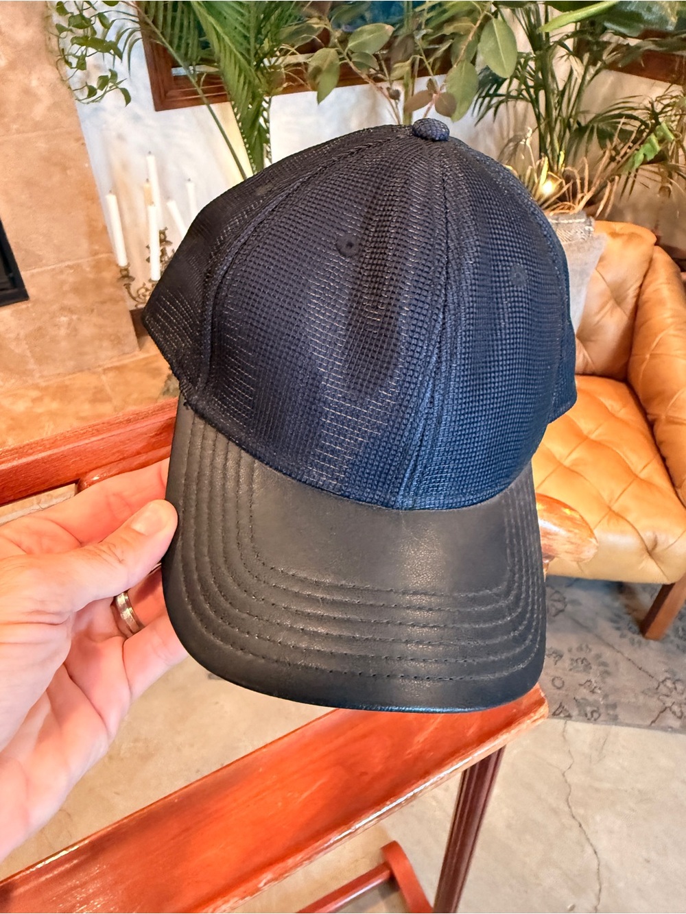 Gents Purple and Navy Interior Labeled Hat
